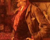 帕斯卡 阿道夫 让 达仰 布弗莱 : Portrait Of Gustave Courtois